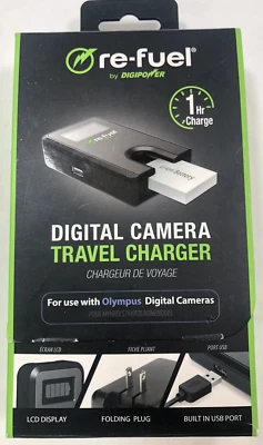 DigiPower re-fuel Digital Camera Travel Charger Olympus 1 Hour Charge RF-TC-550 - Image 1 of 4