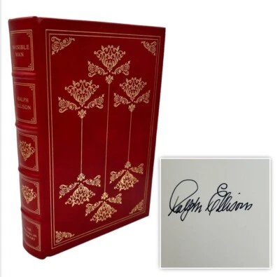Invisible Man SIGNED Ralph Ellison Red Leather Franklin Library Limited Edition Foto 1 de 4