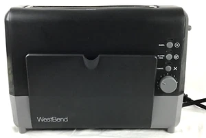 West Bend 2-Slice QuikServe Wide Slot Slide-Thru Toaster 77224 Bagel Gluten-Free - Picture 1 of 14