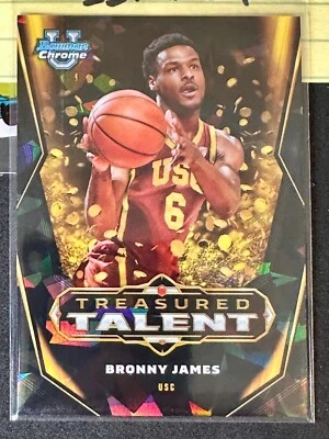 2023–24 Bowman U хромированный сапфир БРОННИ ДЖЕЙМС Treasured Talent SSP Lakers ЛЕБРОН - Изображение 1 из 3