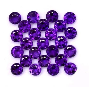 4.50 mm Natural Amethyst Round Cut Lot 10 Pcs Calibrated Faceted Loose Gemstones - Picture 1 of 5