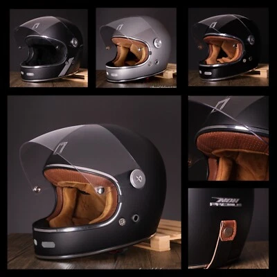 casco moto vintage integrale revenge fibra - Immagine 1 di 4