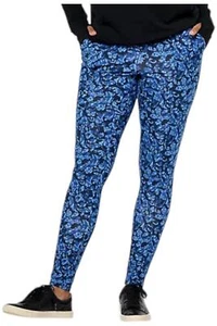 Denim & Co. Active Printed Legging with Pintuck Navy - Picture 1 of 1