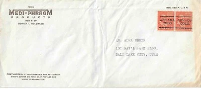 US Prexie  Sc# 803 (2) on cover with Arvada Colo. Electro # 703 Precancel - Image 1 of 4