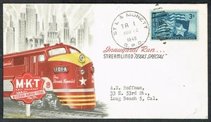 USA 1948 Advertising Cover Texas Special Train Inaugural Run ST L & MONETT R.P.O - Picture 1 of 1