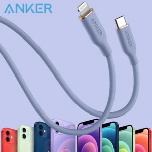 Anker Powerline III Flow USB C PD Charging Cable 6ft for iPhone 12 MFi-Certified - Picture 1 of 5