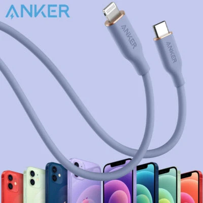 Anker Powerline III Flow USB C PD Charging Cable 6ft for iPhone 12 MFi-Certified - Image 1 of 4