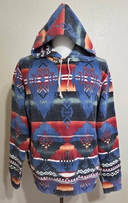Polo Ralph Lauren Southwestern Beacon Moletom com Capuz de Lã Serape Masculino Tamanho Grande - Imagem 1 de 4