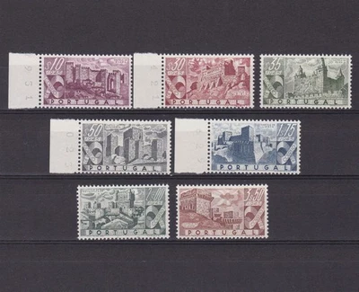PORTUGAL 1946, Sc# 662-669, CV $93, part set, architecture, NG - Image 1 of 2