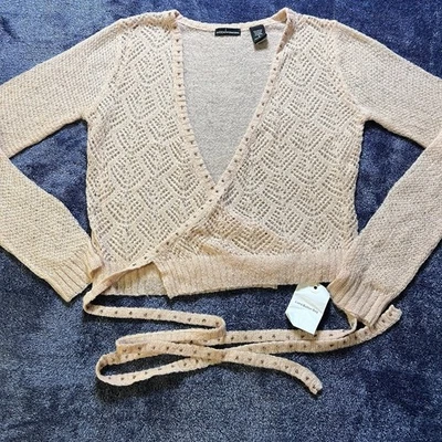 Suéter Moda Intl Por Victorias Secret Nuevo Con Etiquetas Mohair Recortado Envolvente Raro De Colección Cuentas Foto 1 de 4