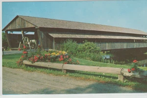 Puente cubierto, Museo Shelburne Vermont postal de colección sin publicar 2X35 - Imagen 1 de 2