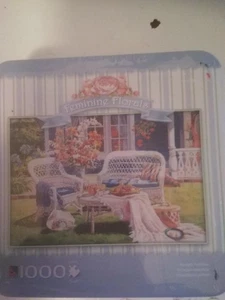 Romantic Perfection Feminine Florals Erin Dertner TIN 1000 pc 28" X 19" Puzzle - Picture 1 of 1