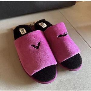 Dluxe by Dearfoams Women's Halloween Bat Slippers Purple - SIZE XL (11/12) - Picture 1 of 3