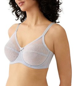 Wacoal Retro Chic Full Figure Underwire Bra 855186  Size 36D  Silvery-Gray