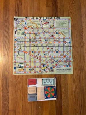 Vtg 1937 The PONTIAC Safety Drive Game from Dealer COMPLETE w/Color Paper Board - Image 1 of 4