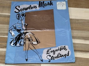 ✅Vintage ✅Nahtlose Mesh Exquisite Strümpfe ✅NEU ✅Größe 9 ✅Beigeton - Bild 1 von 8