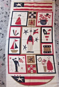 "Sweet Land of Liberty" Americana Cotton Fabric  Panel by Sandy Gervais for Moda - Picture 1 of 4