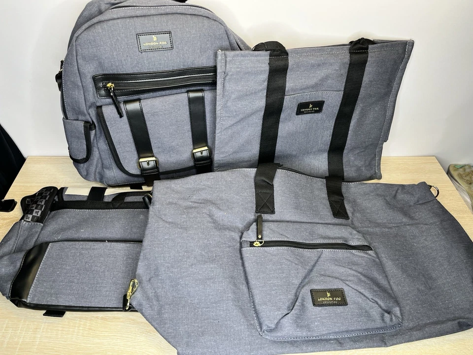 London Fog 4 件套行李箱套装 – Duffel、信使、背包、托特包全新带标签 — 第 1/4 张图片