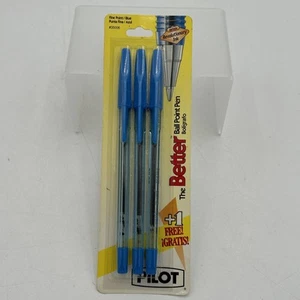 Vintage 90er Pilot The Better Kugelschreiber 3er Pack blau feine Spitze BP-178 NOS - Bild 1 von 6