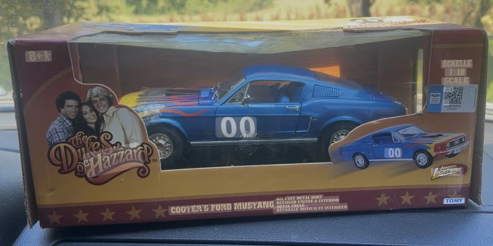 The Dukes of Hazzard Cooters 福特野马 1/18 - Johnny Lightning 全新带盒 — 第 1/1 张图片