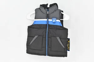 Youth Boy's iXtreme Puffer Vest with Hood Black & Grey, Size 4  - Picture 1 of 5