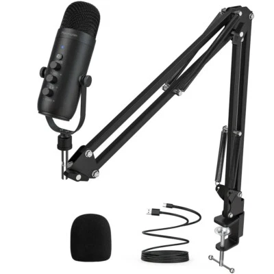 Professional USB Streaming Podcast Microphone Kit Studio Cardioid Mic for PC UK - Image 1 of 4
