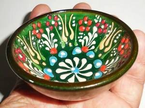 FIGURINA PORTA ANELLI SALE APERTO CERAMICA ARTISTICA VINTAGE ANNI 40 DISEGNO COLORATO - Foto 1 di 5