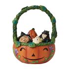 Enesco Jim Shore Heartwood Creek Halloween Basket and Miniature Figurine Set