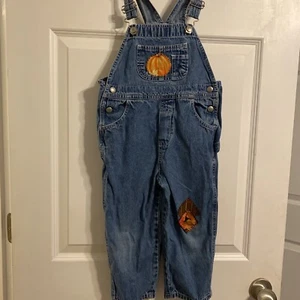 VINTAGE Gap Overalls Size 4XL 4 Years Denim Fall Halloween Embellished Y2K - Picture 1 of 9
