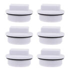 6 Pcs White Rubber Pp Swimming Pool Antifreeze Plugs for Outlets Strainer