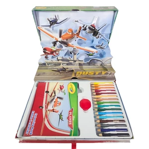 Pixar Planes 3D Pop-up Airport Scene Playset Crayola Color Pencil Marker Set HTF - Picture 1 of 23