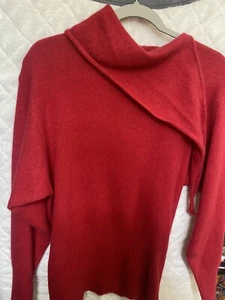 St Malo Vintage Lammwolle Angora Kaninchen Urlaub rot Pullover Medium - Bild 1 von 10
