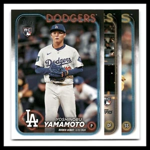 2024 Topps Update Yamamoto Merrill Caminero Base Rookie Debut Lot (3) - Bild 1 von 7