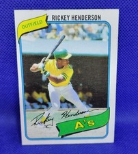 Rickey Henderson 1980 Topps RC #482 EX-MT or better Oakland Athletics HOF ⚾️⚾️
