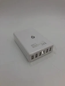 Amazon Basics 60W 6-Port USB Wall Charger - White - Zdjęcie 1 z 6