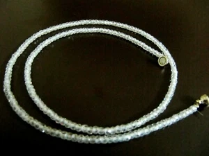 Collar con cuentas de circonio cúbico color blanco redondela de 3 mm cierre magnético - Imagen 1 de 4