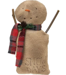CLEARANCE SALE Primitive Snowman Doll Grungy Snowman Grubby Snowman Doll - Picture 1 of 2