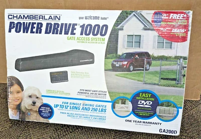 Chamberlain Power Drive 1000 Gate Access System ~ Single Swing Gates Up to 12' - Image 1 of 2