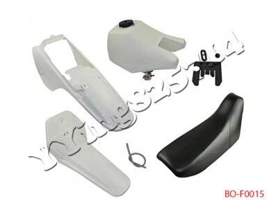 Kit de tanque de gasolina de asiento de carenado de carrocería de guardabarros de plástico para Yamaha PW80 PEEWEE PW 80 blanco Foto 1 de 2