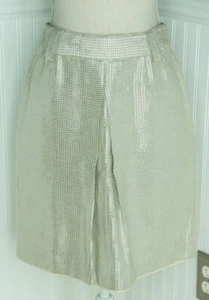 Rozae Nichols Skirt Womens Size S Silver Metallic 28" Waist 20" Length - Picture 1 of 4