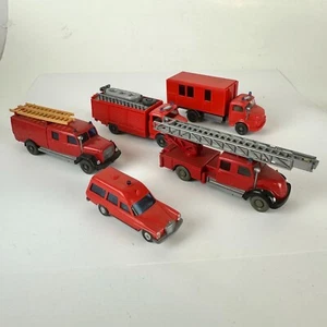 Wiking Modelle Lot Of 5 Plastic Die-Cast Metal Fire Rescue Trucks - Picture 1 of 11