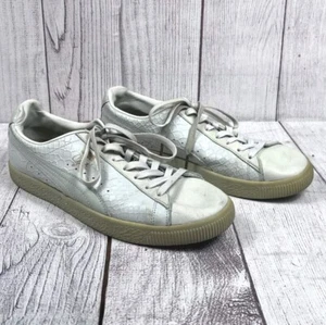 Puma Clyde Dressed Leather Trainers 361704 02 Lace Up Low Top Men's Sz 13 White - Picture 1 of 7