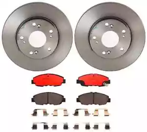 Brembo Front Brake Kit Coated Disc Rotors Ceramic Pads For Honda Civic 2006-2011 - Picture 1 of 8