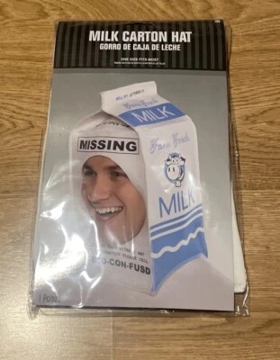 Milk Carton Hat Halloween Costume DressUp Cosplay New - Image 1 of 2