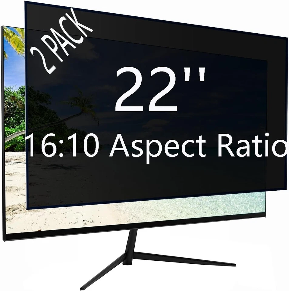 Computer Privacy Screen 22 Inch 16:10 Widescreen Monitor Anti-Glare Anti-Scratch - Image 1 of 4