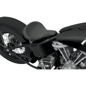 Drag Specialties Black Large Spring Solo Seat Leather Custom Shovelhead Harley - Picture 1 of 2