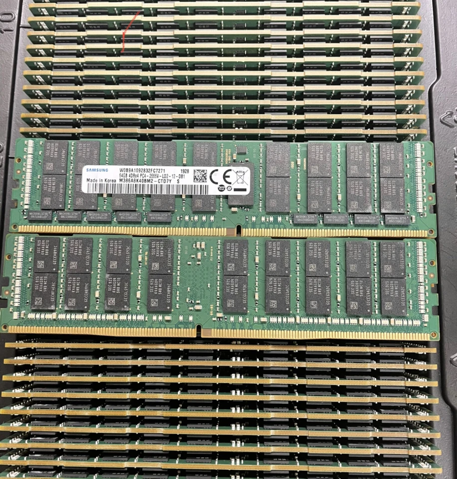 4 piece 64GB Samsung M386A8K40BM2-CTD7Y PC4-2666V-L DDR4 LRDIMM ECC Server RAM - Image 1 of 1