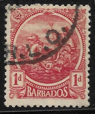 BARBADOS SC# 154 1921 CABALLO USADO EN MUY BUEN ESTADO Foto 1 de 2