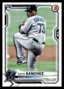 2021 Bowman #13 Sixto Sanchez  Rookie  Miami Marlins