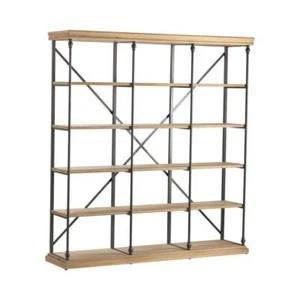 La Salle Metal and Wood 3 Section Bookshelf - Picture 1 of 3